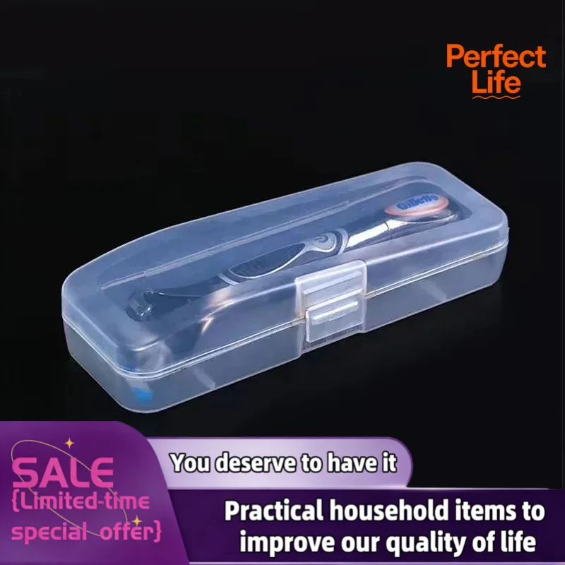 1Pc Stylish and Durable Shaving Storage Box for Men's Razors, Easy to Carry and Keep Clean and Keeps Your Shaver Well Organized