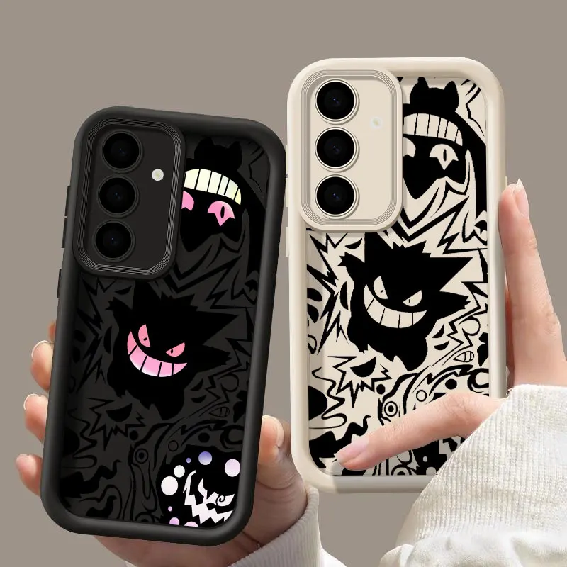 S24FE Phone Case For Samsung Galaxy S24 S23 S21 S20 Fe S25 Ultra S22 Plus 25 5G Shockproof Back Cover Gengar Lucario Pokemon Art