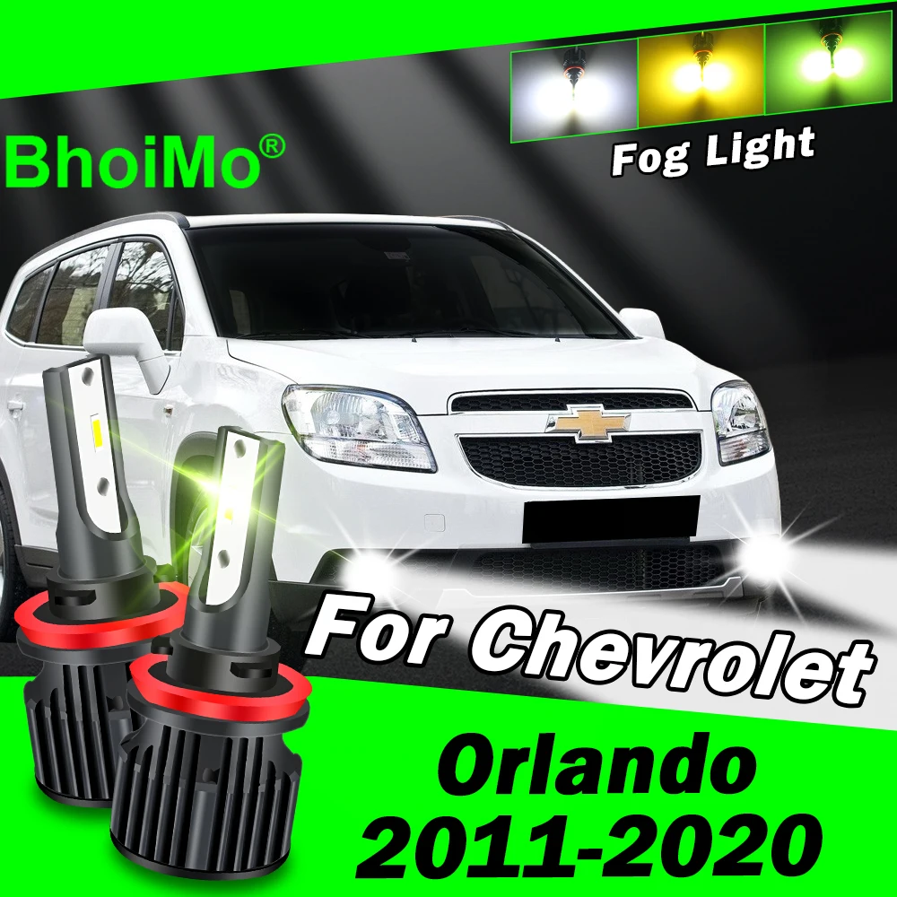

BhoiMo для Chevrolet Orlando, передняя противотуманная фара, лампа 2011 2012 2013 2014 2015 2016 2017 2018 2019 2020, светодиодные лампы