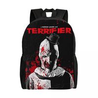 Custom Terrifier Movie Travel Backpack Women Men School Computer Bookbag Horror Halloween Clown College Student Daypack Bags