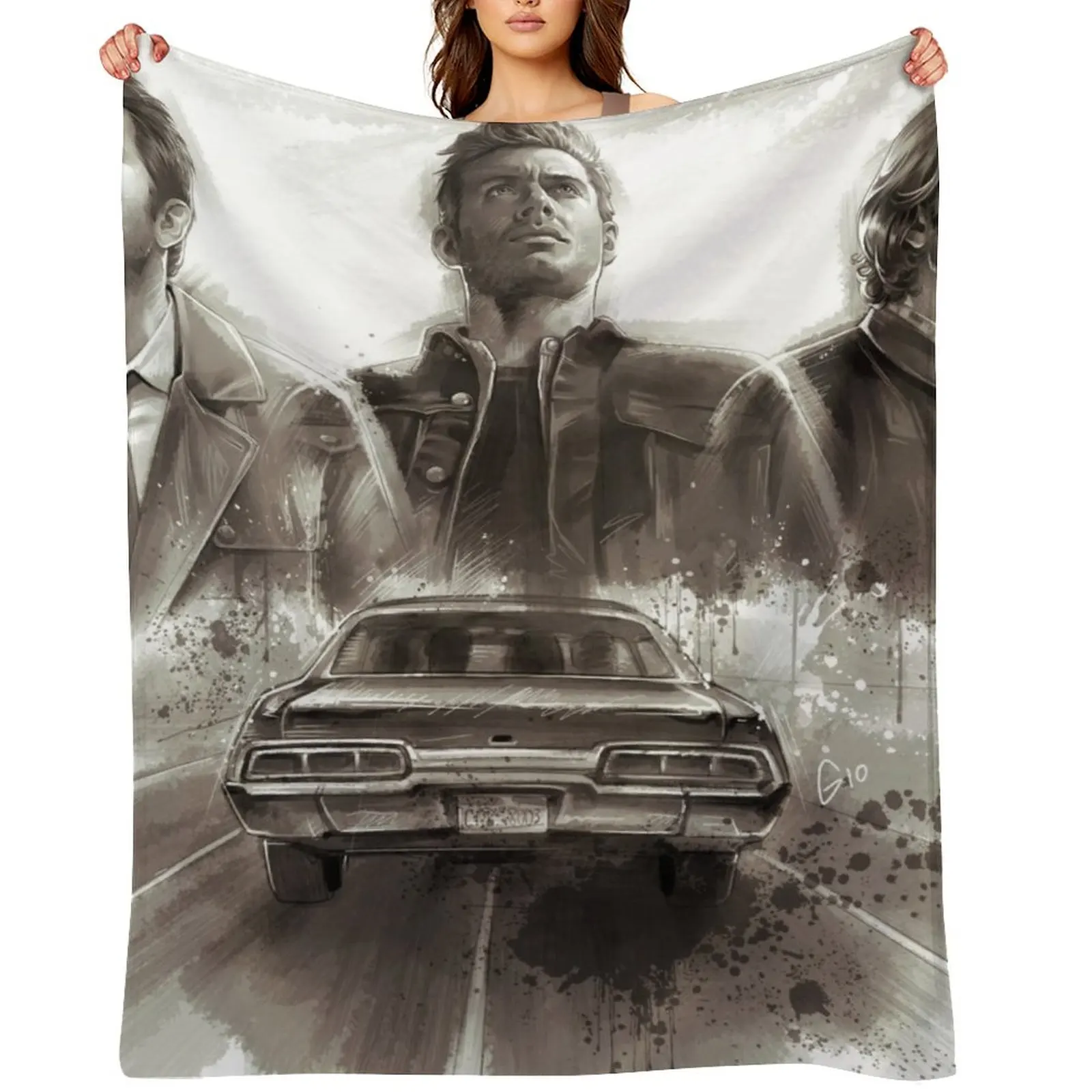 

Supernatural - The Final Journey Throw Blanket for babies Hairys Vintage Nap Blankets