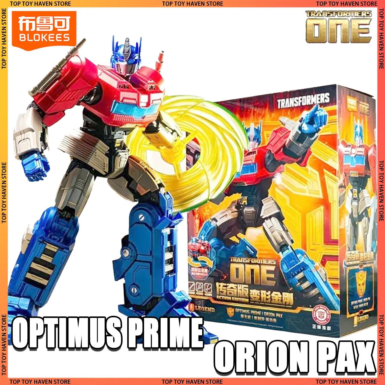 

Blokees Transformers One Action Edition Optimus Prime Orion Pax Lighting Assembled Action Figures Movable Model Toy