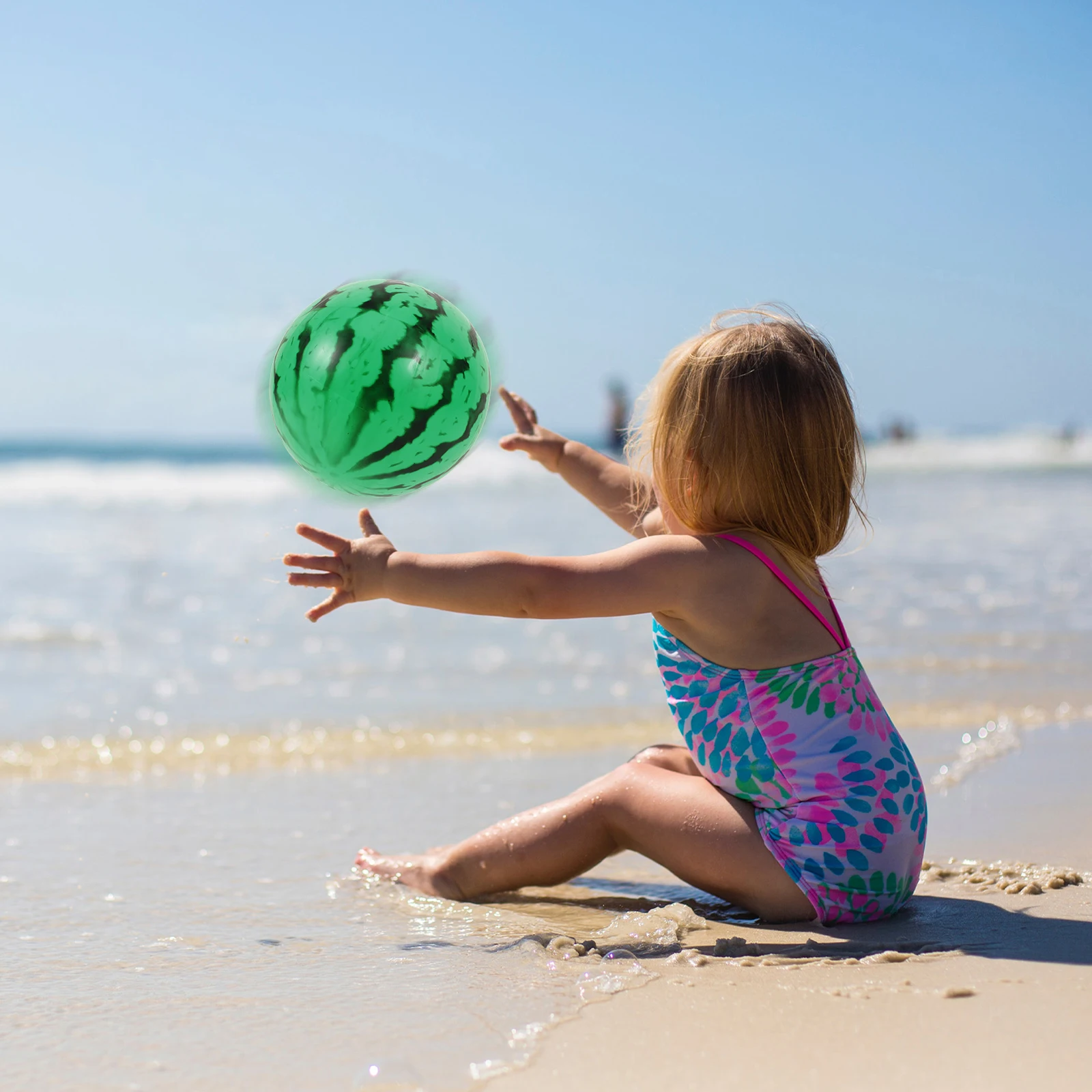 Jouets de plage gonflables en pastèque, jeux légers, piscine pour enfants, parcs de plage, jouet de dégonflage facile à gonfler