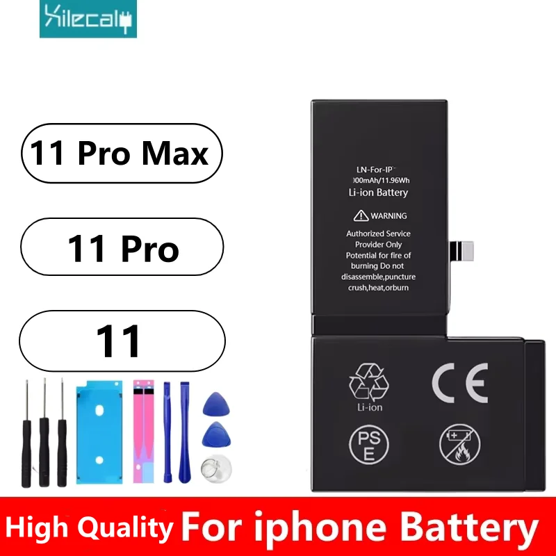 Xilecaly Real High Capacity Battery For iPhone 11 Pro Max 11 Best Quality Replacement For iphone Bateria Warranty One Year