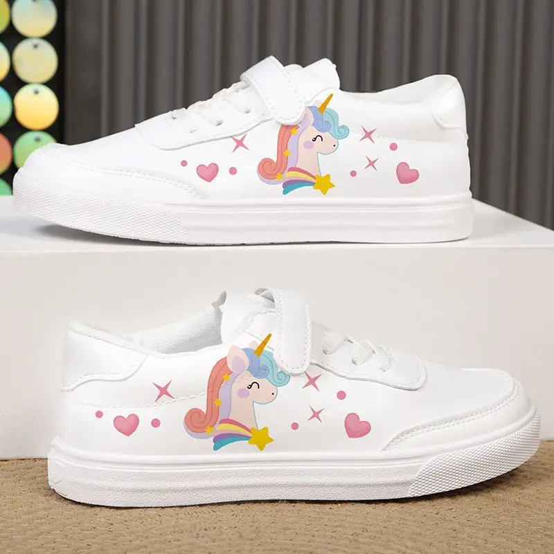 Kawaii Kuromi Shoes Kids White Shoes Cartoon Mymelody Tennis Shoes Cinnamorol Casual Sneakers Children Basket Shoes Size 25-36