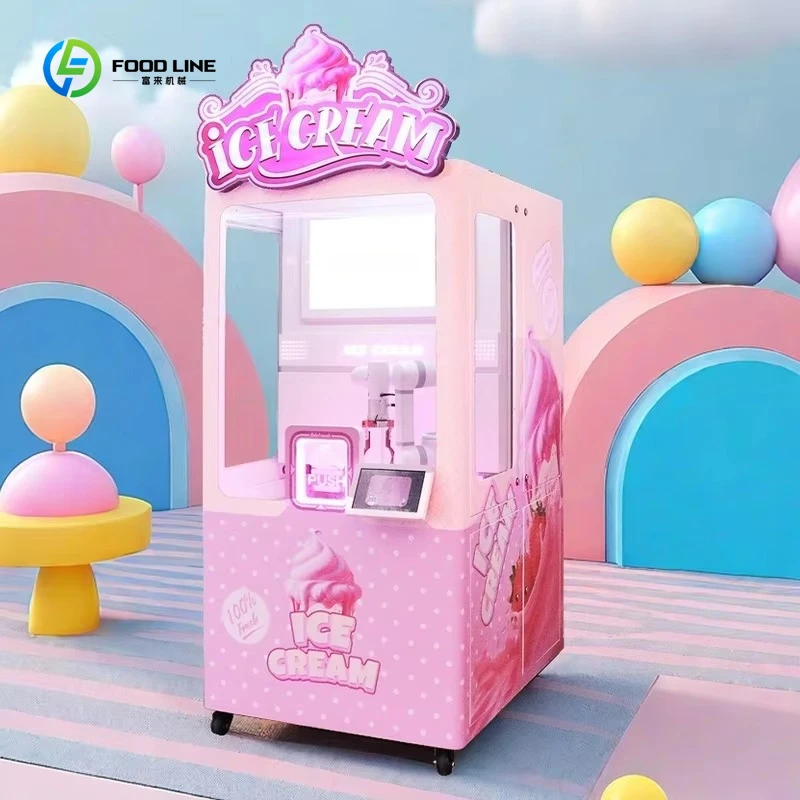 آلة بيع الآيس كريم الناعمة الروبوتية آلة بيع الآيس كريم الإيطالية الناعمة للبيع