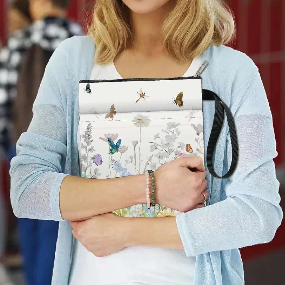 ปกหนังสือดอกไม้ ปกหนังสือแบบผีเสื้อ ปกหนังสือสําหรับปกอ่อน ปกหนังสือผ้าซักได้พร้อมซิปและพิเศษ