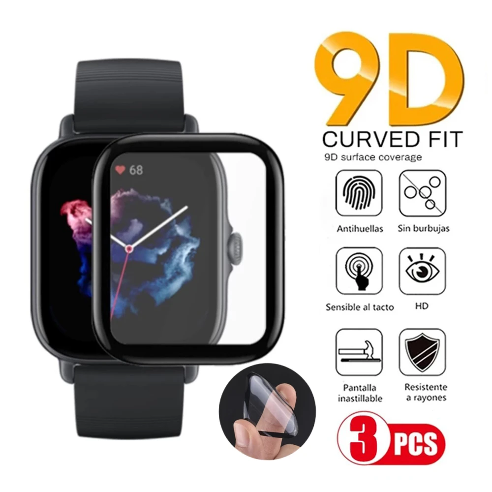 3D Curved Film For Huami Amazfit GTR4 4Mini Full Cover Soft Screen Protector Not Glass For Amazfit GTS 4 Mini GTS4 Watch Films