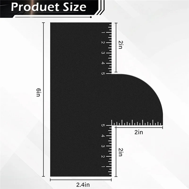 AT05-Enhancement Card For Barbers With Measurement Indicators Barber Hairline Shaping Tool And Color Sprays Edge Line Up Tool