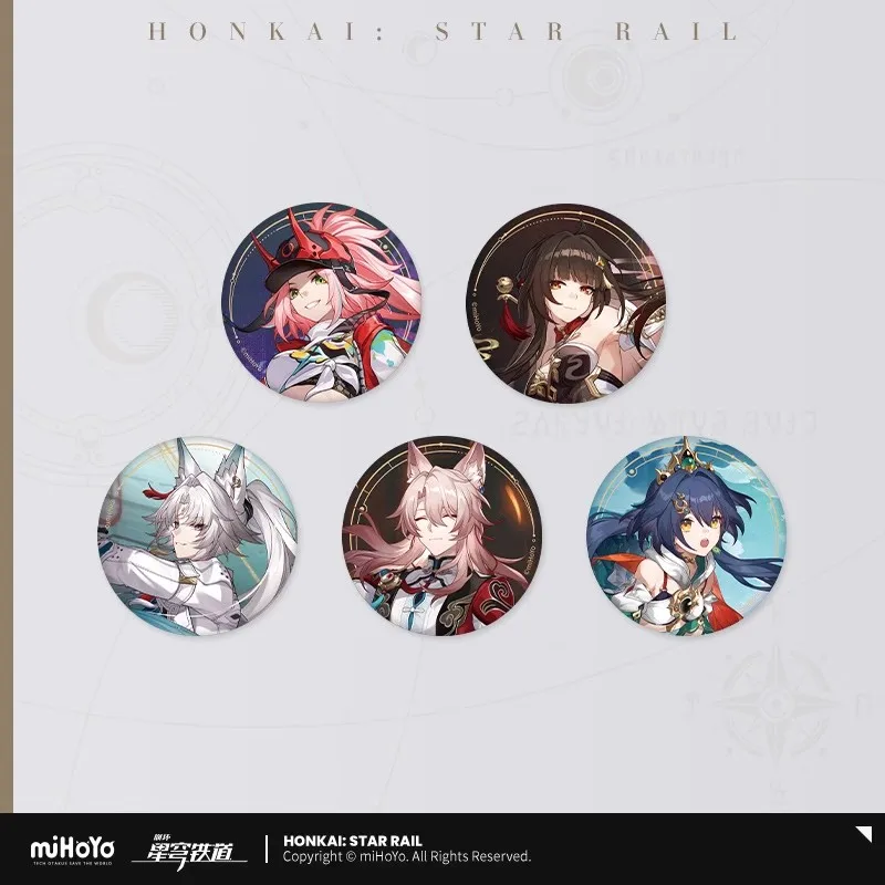 miHoYo Honkai StarRail Official Genuine Goods Star Rail Series Anime Game Peripheral 58mm Tin Badge Brooch Accessory Holiday image 4