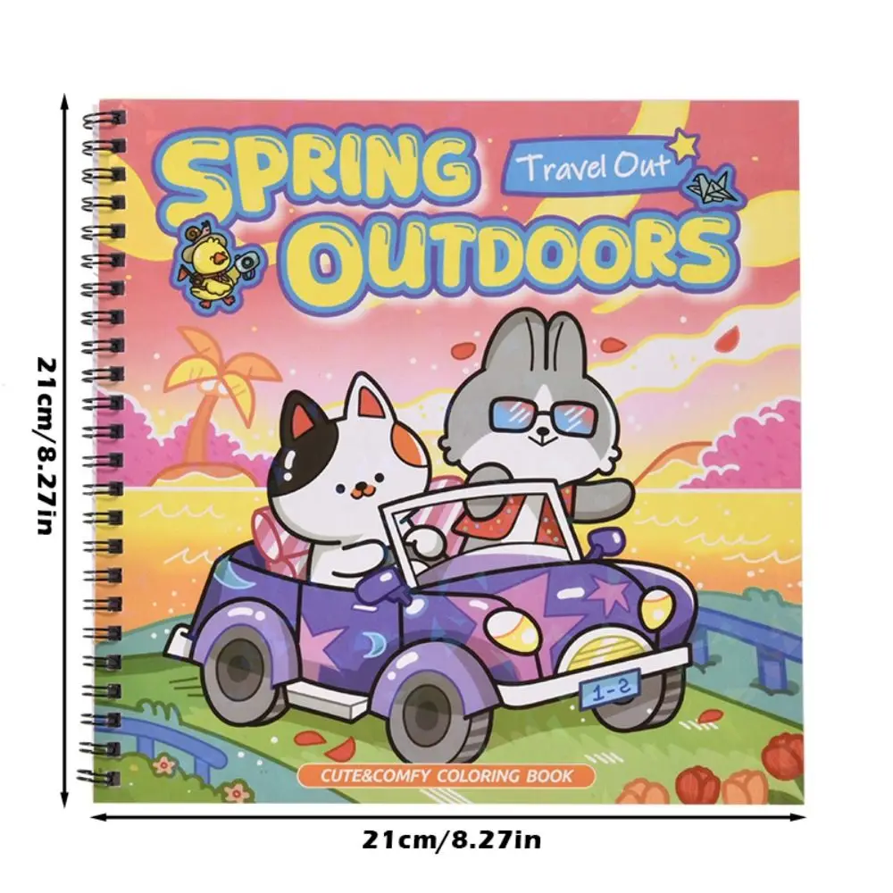 Cartoon Relaxation Gift Coloring Book Educational In Cozy Moments Graffiti Painting Book Doodles Book Adults and Teens