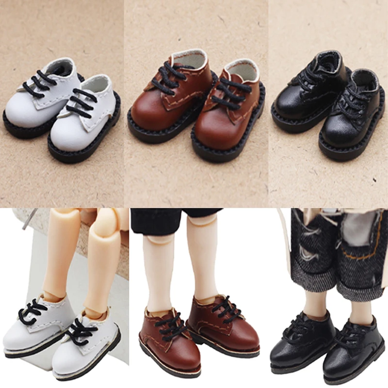 1 Pair Ob11 DOD 1/12 Bjd Doll Shoes For Body9,GSC,YMY,obitsu 11,molly Doll PU Leather Shoes Doll Accessories