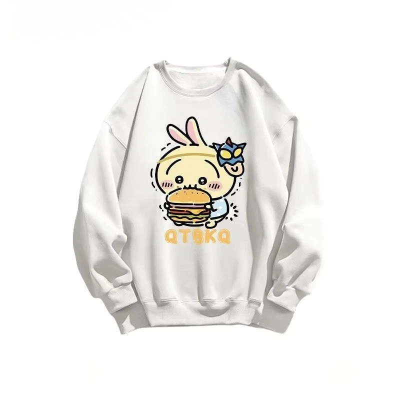 

Anime chiikawa Autumn hooded sweatshirt for boys and girls Hachiware Anime Cartoon Cute Printed Casual Trend Big Children's Top