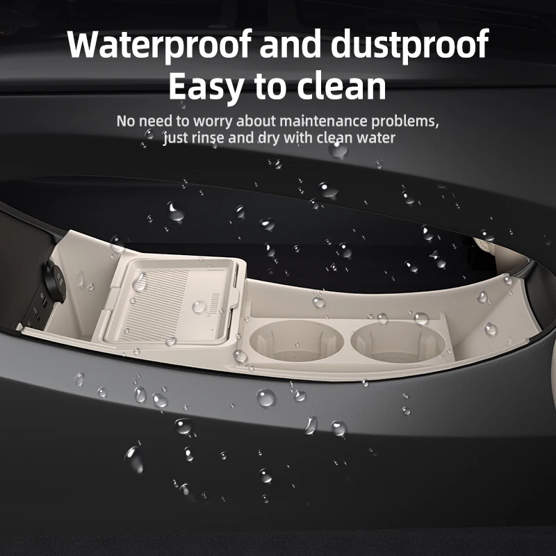 2025 لوحدة التحكم المركزية المصنوعة من السيليكون BYD Dolphin Surf أسفل صندوق التخزين منظم التحكم المركزي حصيرة السيارة الداخلية