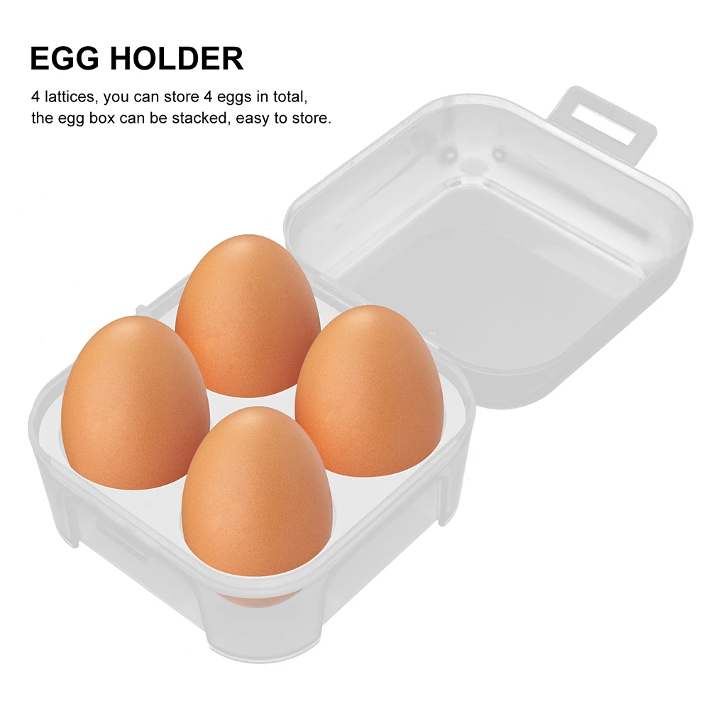 

2pcs Egg Holder Hard Boiled Container PP Material Storage Box Fridge Tray Dispenser Farm Use Secure Workmanship