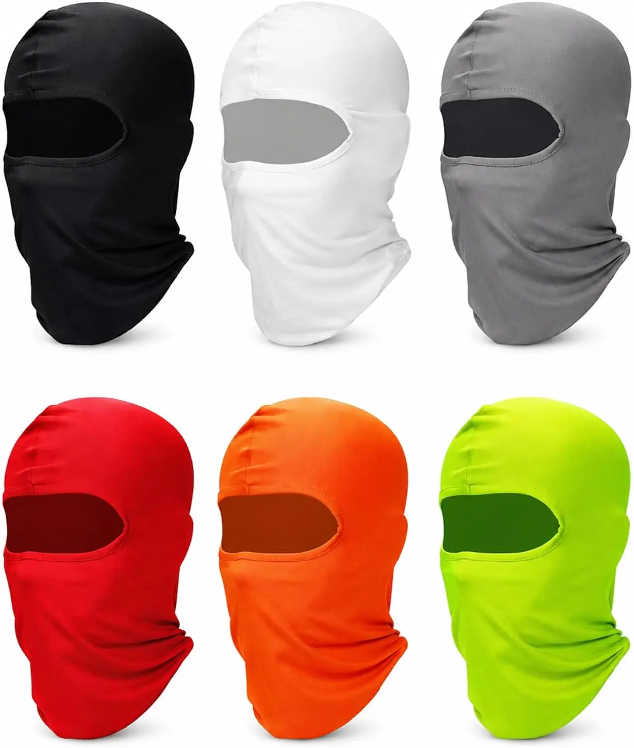 

6 Pack Balaclava Face Mask UV Protection Windproof for Men Women Outdoor Sports