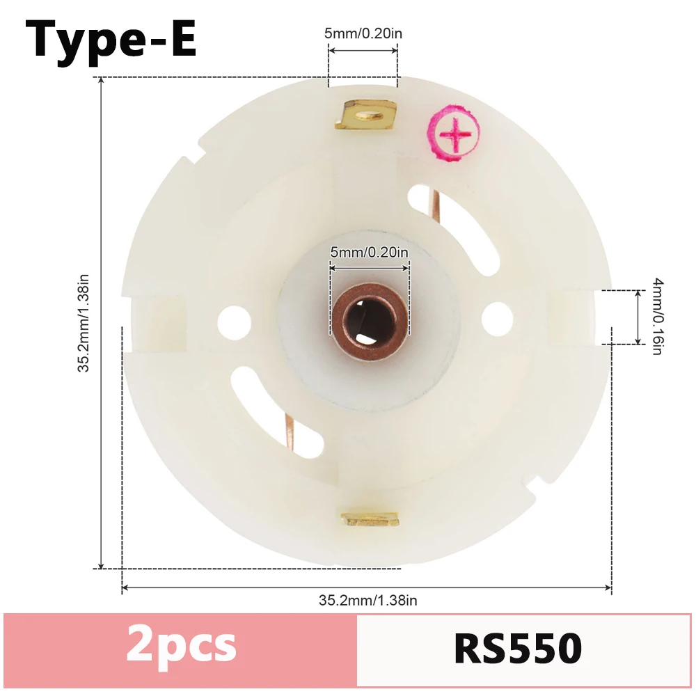 2Pcs RS550 RS380 RS775 DC Motor Carbon Brush Holder for Electric Drill / Electric Screwdriver with Copper Brush Motor Tools