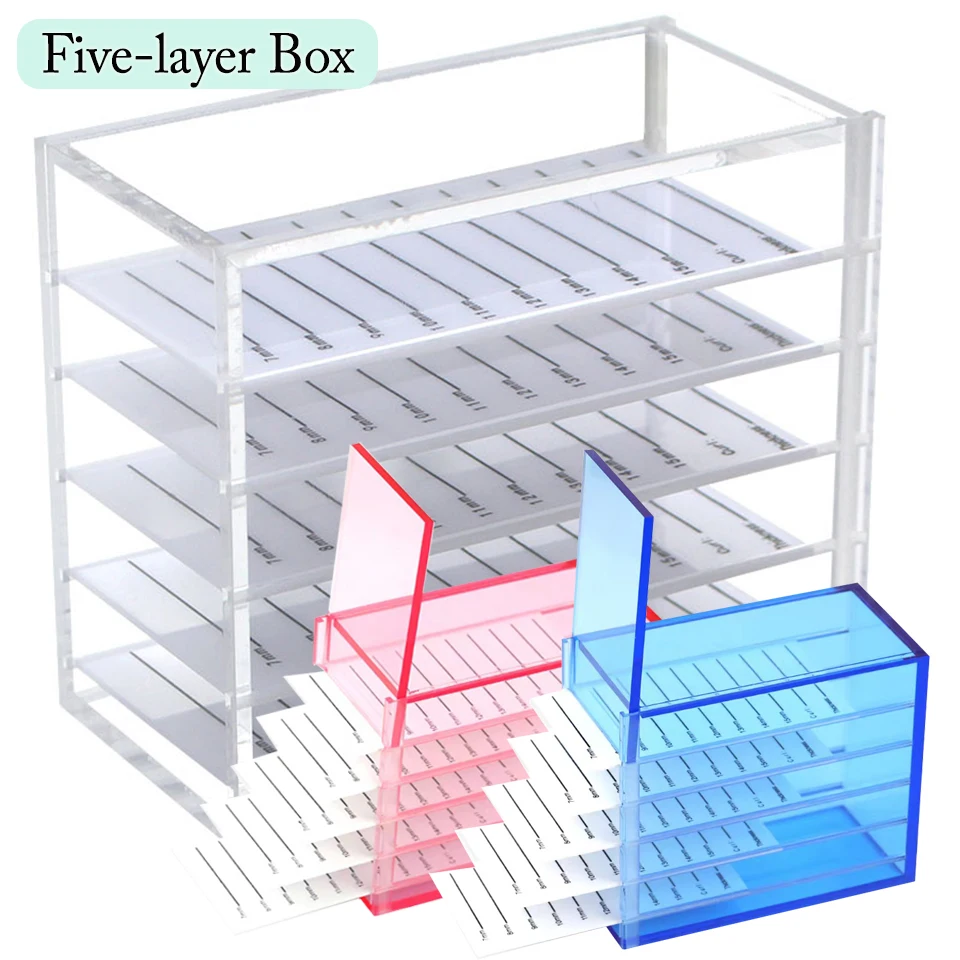 Eyelash Extension Storage Box Eyelash Organizer Acrylic Lash Holder Pallet Individual lash Volume Display Stand Cosmetic Tools