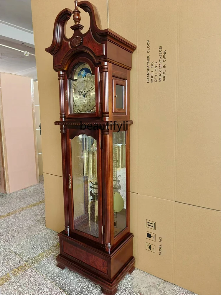 Eight-tone movement floor clock living room European mechanical floor clock Chinese retro pendulum clock