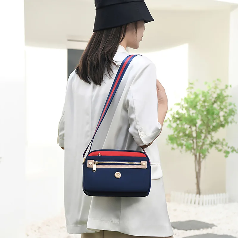 Fashionable Commuter Bag for Women 2023 New Korean Crossbody Bag Multi Pocket One Shoulder Nylon Women's Bag