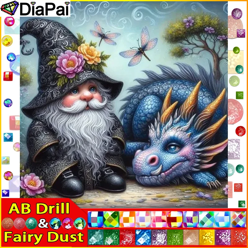 DIAPAI Fairy Dust AB 5D Diamond Embroidery Needlework Kit