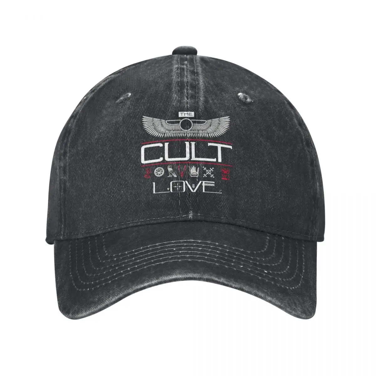 

The Cult, Love, Wings And Symbol demin Cap Lightweight Caps Women Men's Baseball Cap