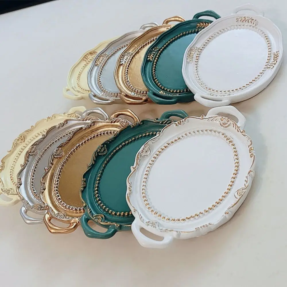 New Nordic Decorative Jewelry Plate Photo Props resin Jewelry Dish Retro Mini Jewelry Display Tray Necklace Earrings