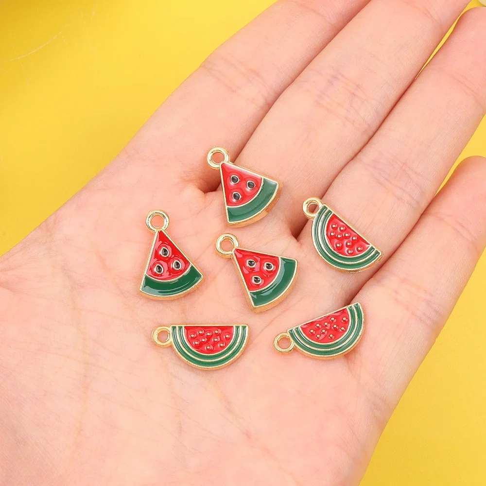 2/7/14pcs Multi-color Watermelon Shaped Pendant, Used for DIY Beach Vacation Bracelets,necklaces,earrings,decorative Accessories