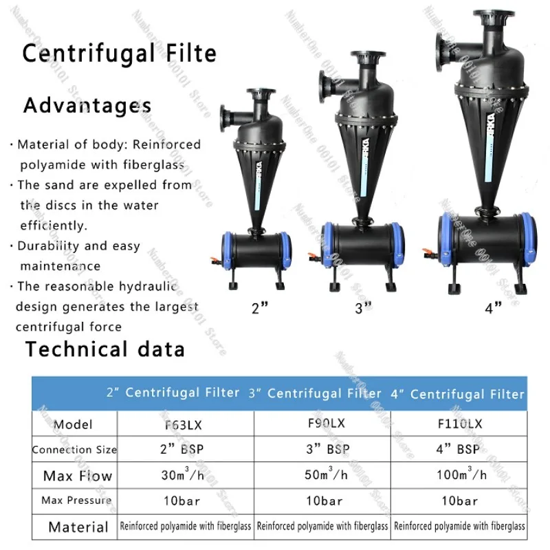 Arthas Irrigation 3 Inch Cyclone Hydraulic Water Sand Filter For Drip Irrigation System