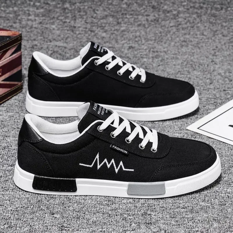 

2025 New Breathable Canvas Shoes Men's Fashion Versatile Men's Sports Casual Board Shoes Comfortable PopGaleskylee Men's Shoes