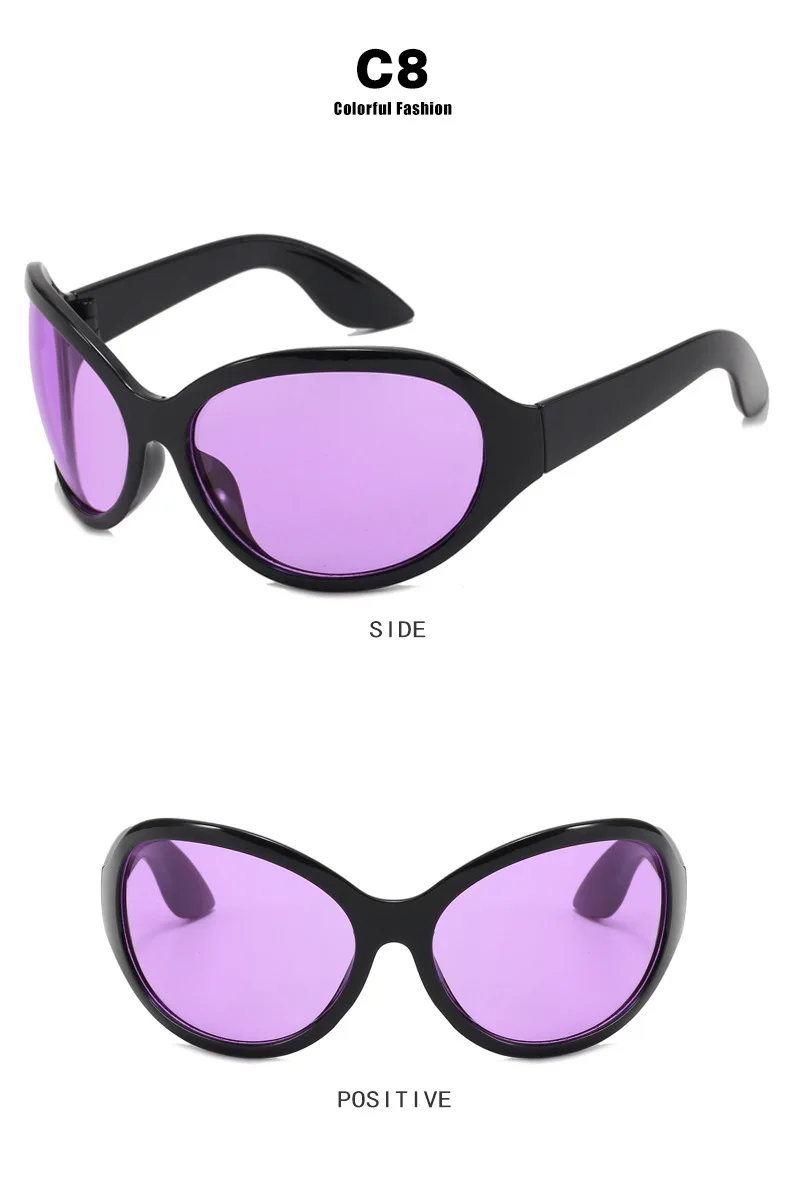 Einzigartige gelbe Y2K-Sonnenbrille für Damen, neue Mode, Oversize-Schild-Sonnenbrille, Herrenmode, coole Hip-Hop-Sonnenbrille, Damen, Fahren – Detail 8
