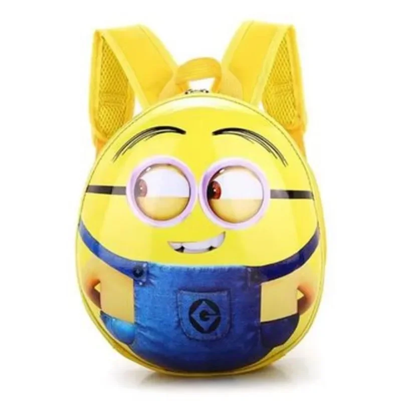 Minionki Anime Cartoon śliczne wodoodporne dziecięce skorupki jajka tornister osobowość twórcza Kawaii plecak do przedszkola prezent