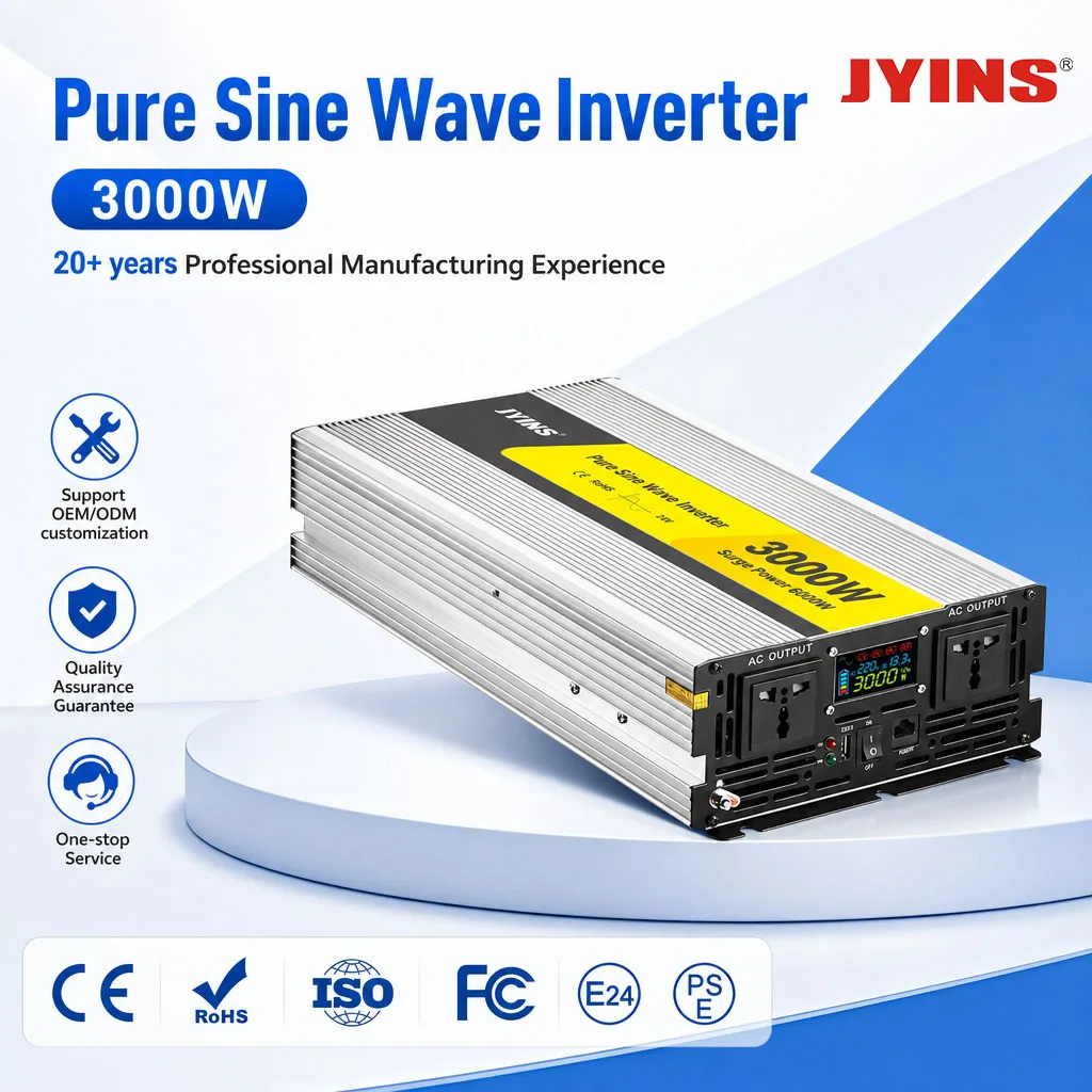 Power Inverter 12v 24v 48v Dc To Ac 110v 230v Pure Sine Wave Solar 3000 Watt