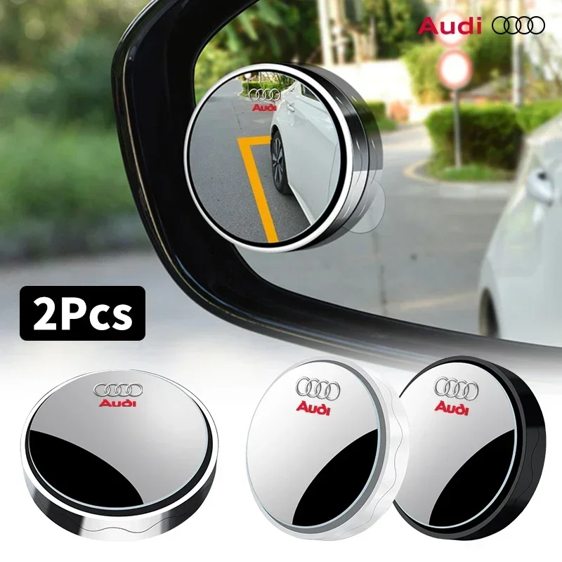 Car Wide-angle 360 Degree Adjustable Clear Rearview Auxiliary Mirror Accessories For AUDI A3 A4 A5 A7 A8 A1 Q3 Q5 Q7 S3 S4 S5 S6