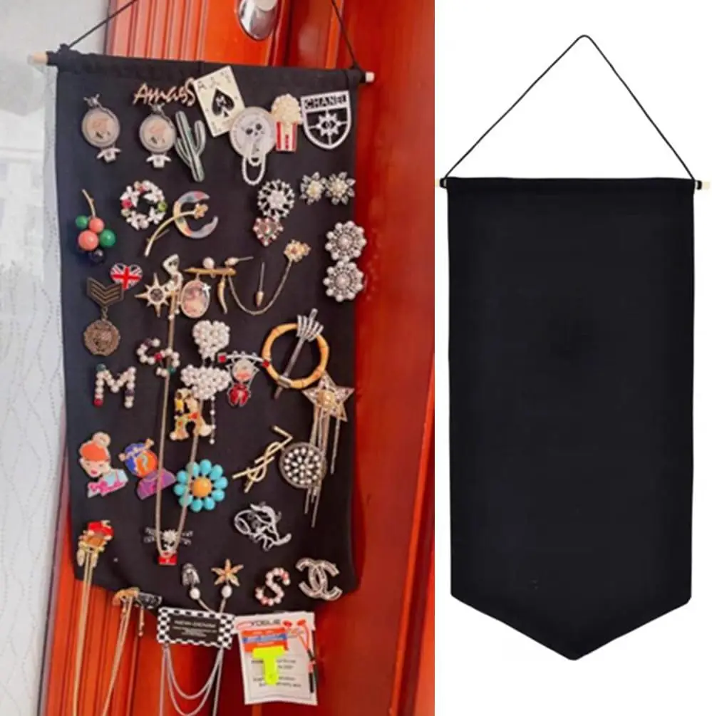 Badge Storage Display Clothe Hanging Wall Triangle Flag Brooch Board Large Brooch Storage Commemorative Box Pin Gift Collection