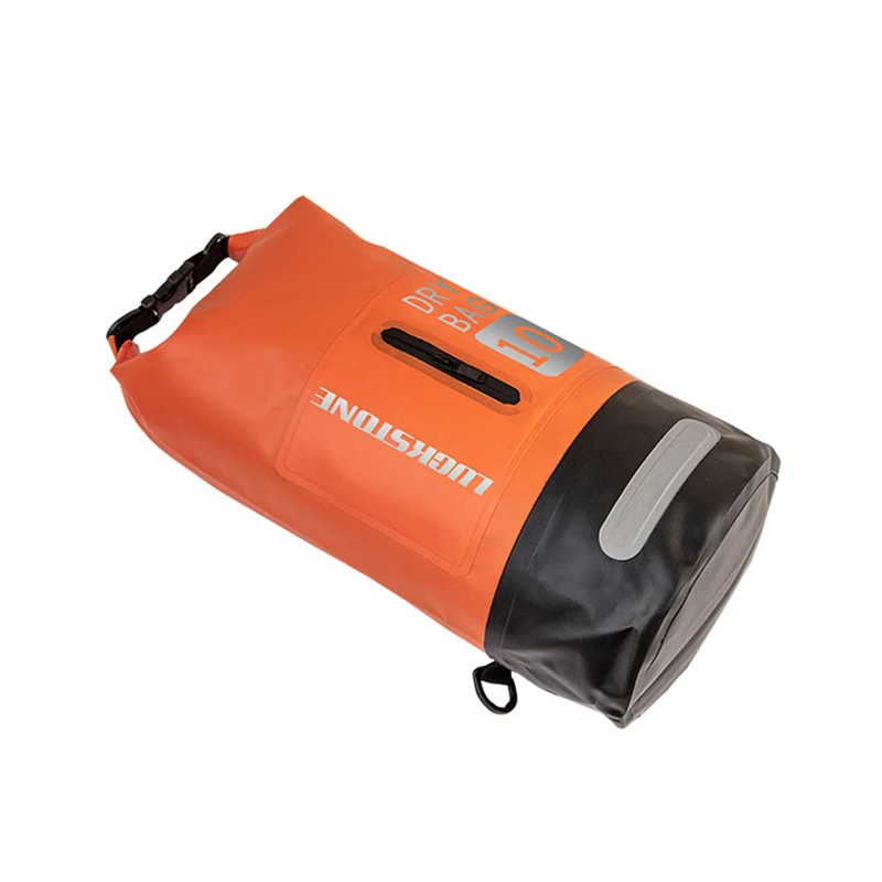 PVC exterior impermeável dupla bolsa de ombro, balde resistente a riscos saco, praia, rafting, canoagem, natação, 10L, 20L