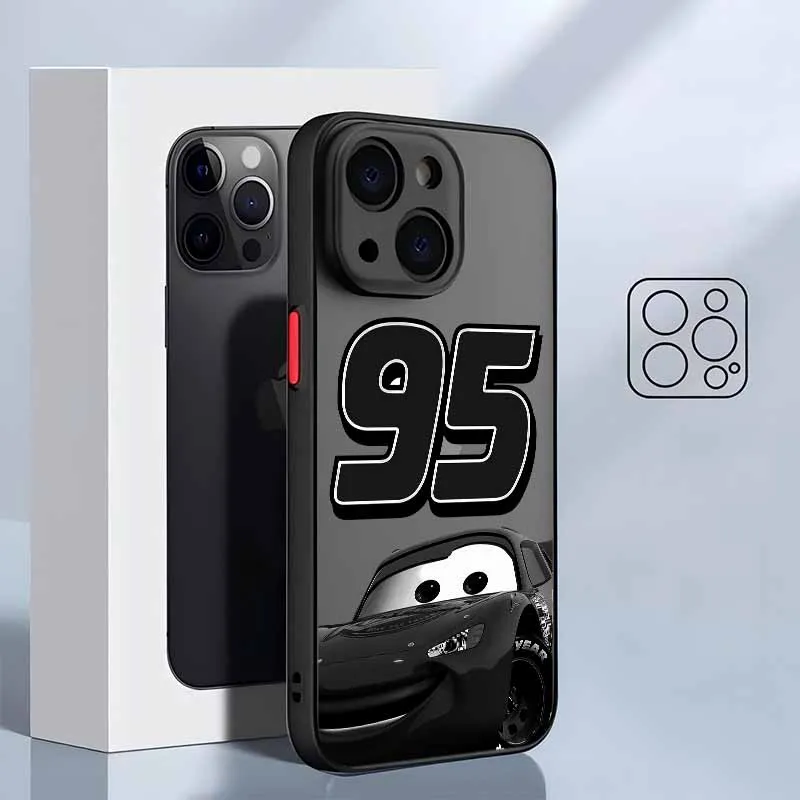 سيارات L-Lightning M-McQueen آيفون 17 الهواء 16E 16 15 14 13 12 11 8 7 mini Pro Max Plus حافظة هاتف ناعمة شفافة بلوري #2
