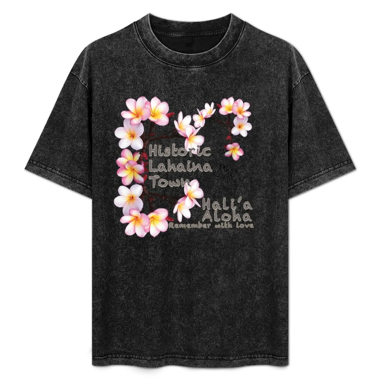 

Historic Lahaina Town T-Shirt Trendy Print Short Sleeve T-Shirt