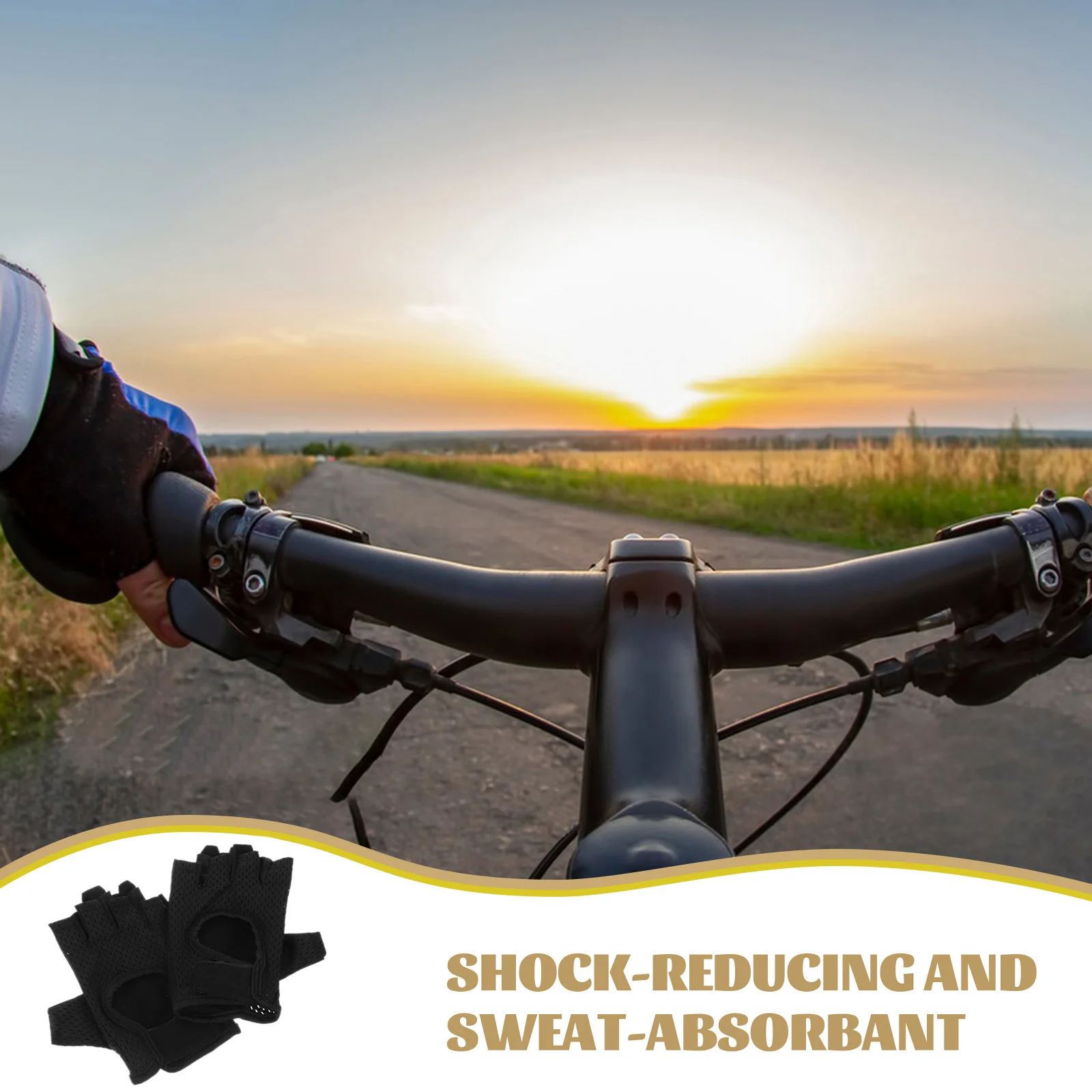 زوج واحد من قفازات ركوب الدراجات الجبلية، قفازات ركوب الدراجات في الهواء الطلق قابلة للتنفس ومضادة للانزلاق #5