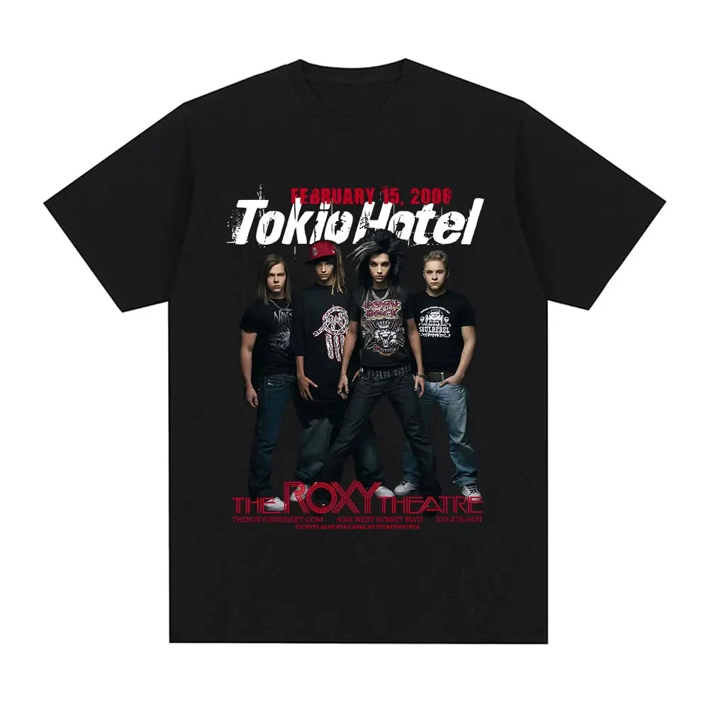 Rock Band Tokio Hotel Music Graphic T-Shirts Men Women Short Sleeve Cotton T Shirt Streetwear Harajuku Unisex Tees Tops Clothing