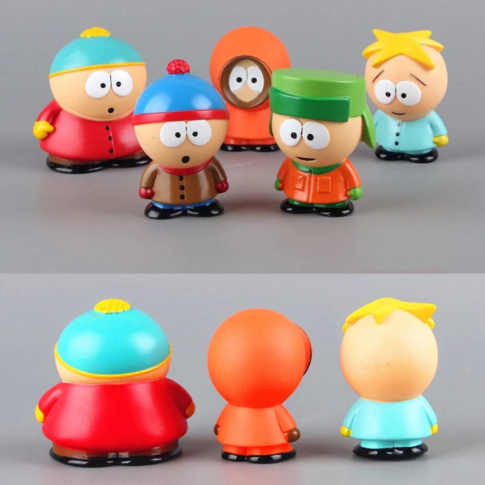 

S HOT 6cm 5PCS Set Southern Park Action Figure Toy Stan Eric Creative Austral Park Doll Gift for Kids Home Decoration Moldel