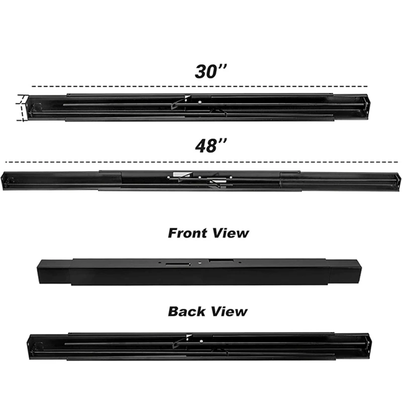 قضيب مدفأة قابل للتعديل ومجموعة الستارة ، التثبيت لتسوية شبكة الموقد ، معدن أسود لشاشة الإشعال