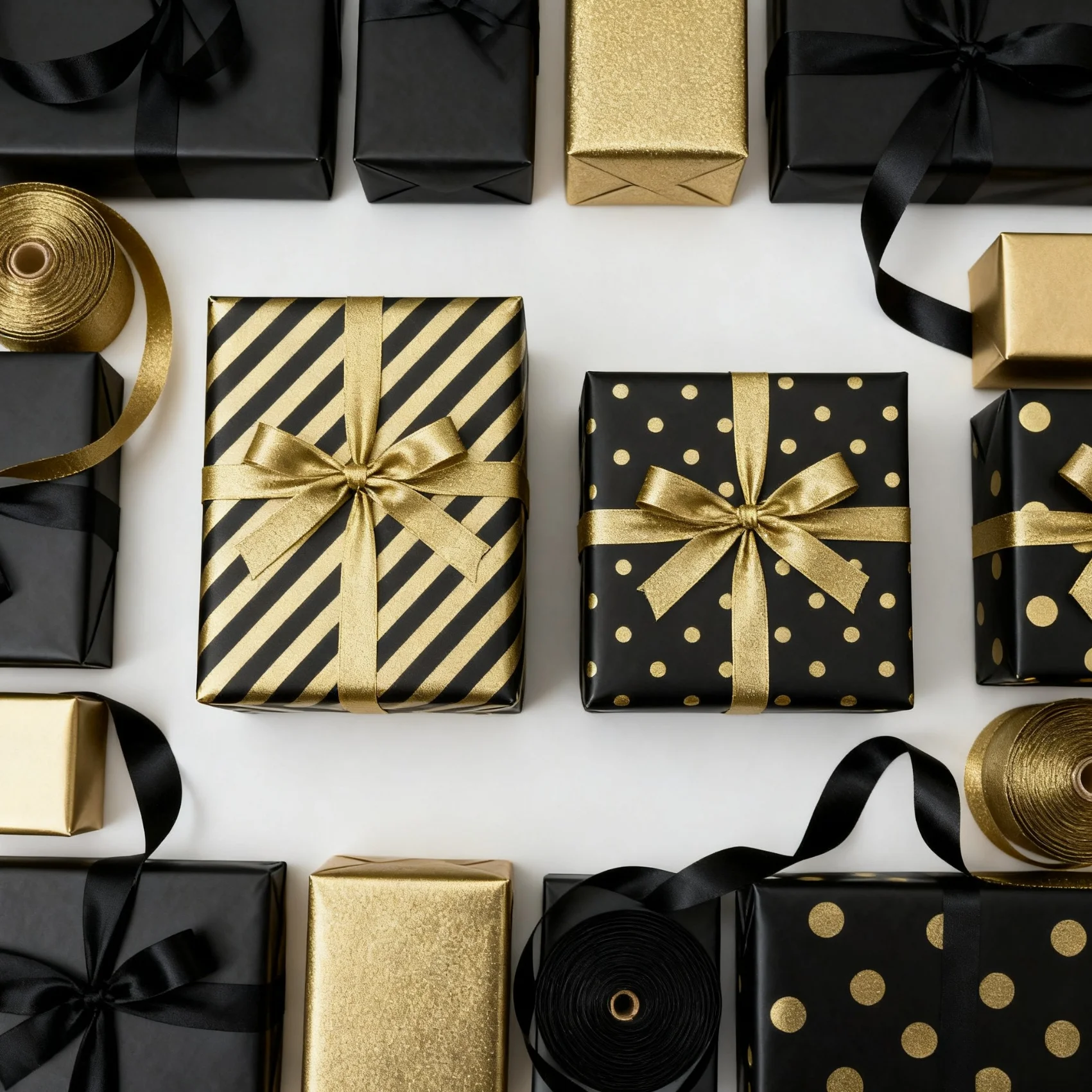 50Pcs Black And Gol…