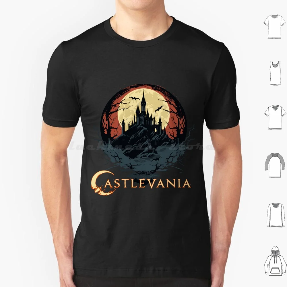 Castle Of Darkness T Shirt 6xl Cotton Cool Tee Rbpartnerprogram Castlevania Netflix Dracula Alucard Belmont Vampire Retro