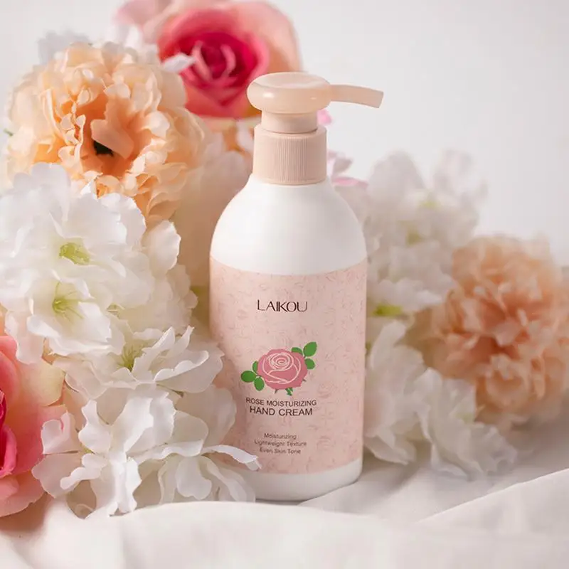 

220ml Rose Moisturizing Hand Cream Non Greasy Deep Hydrating Smoothing Hand lotion Whitening Wrinkle Hand Cream hand care