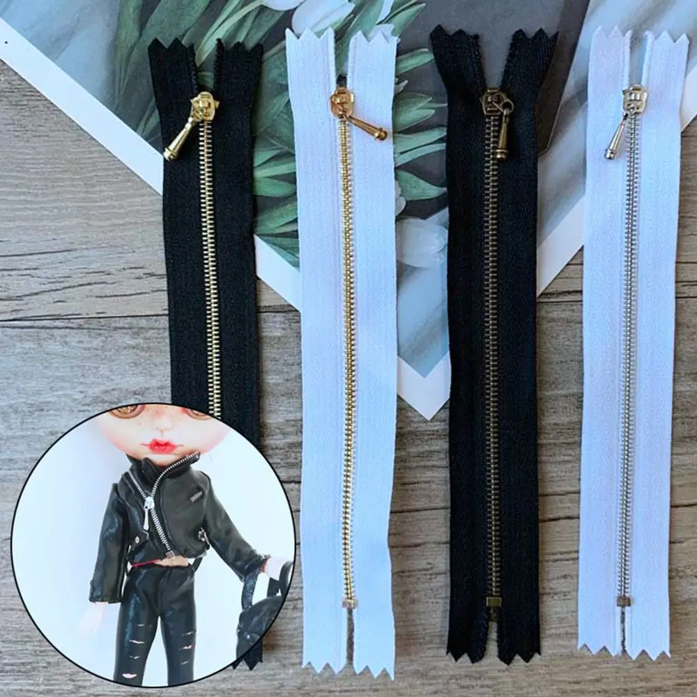Doll Clothing Zipper Mini Zipper DIY Handmade Sewing Scrapbooking Garment Applique DIY Doll Clothes Accessory Length 10cm/12cm