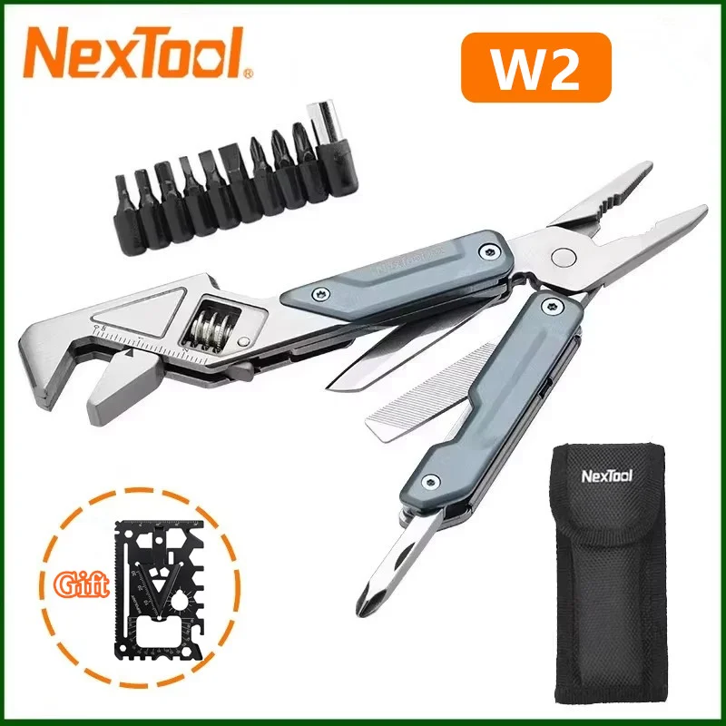 NexTool Light Wrench W2 8 In 1 Multi Tool Foloding Pliers Multi-functional Spanner Screwdriver Outdoor Camping EDC Hand Tool