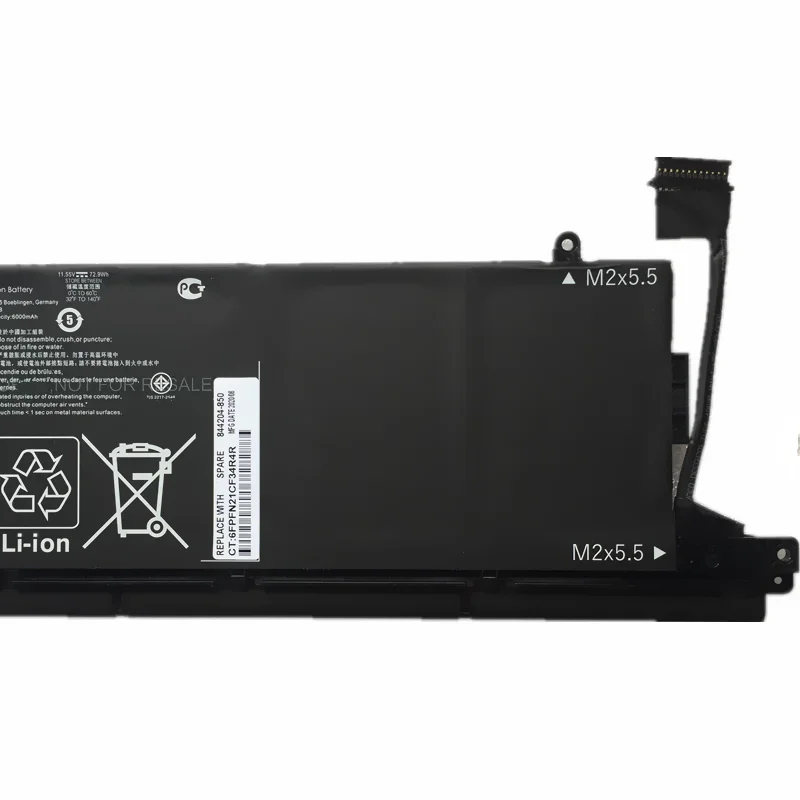 Imagem -04 - Bateria do Portátil para hp Omen x 15-dg0002tx 15-dg0003tx 15-dg0004tx L32749005 L327012c1 Hstnn-db9b 11.55v 72.9wh Novo Dx06xl