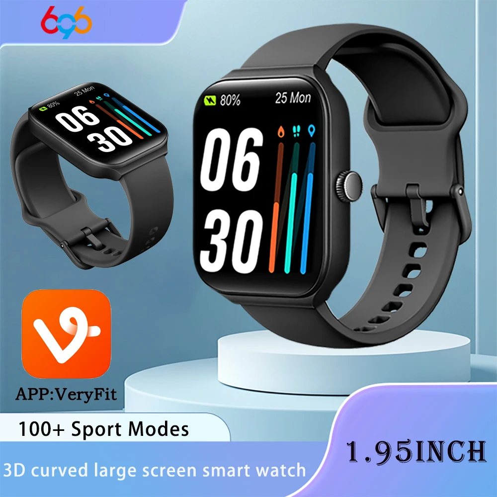 

Alarm Clock 3D Curved Screen Smartwatch Blue Tooth Call Heart Rate Health Waterproof Smart Watch Voice Assistant For VeryFit