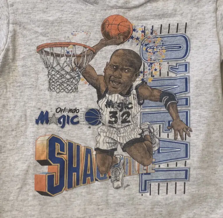 Shaquille O ÄôNeal Caricature Men T shirt Grey JJ4175